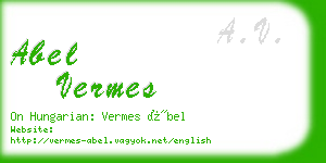 abel vermes business card